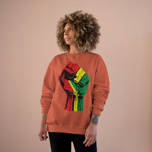 Champion Eco Crewneck Sweatshirt with Black Power Fist