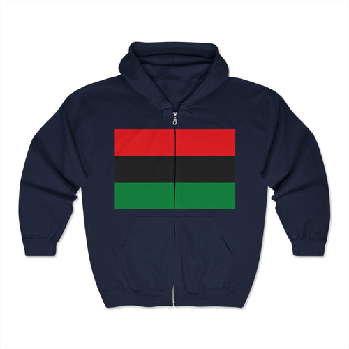 Pan African Flag Unisex Heavy Blend™ Full Zip Hooded Sweatshirt