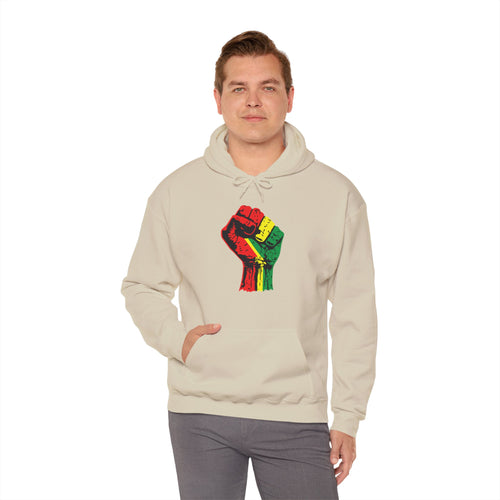 Unisex Heavy Blend Hooded Sweatshirt with Black Power Fist