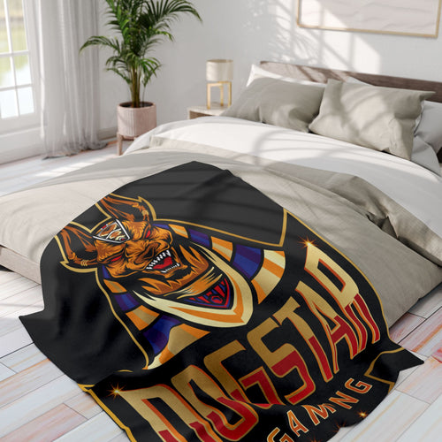 Cozy Fleece Blanket with Dogstar Gaming Logo