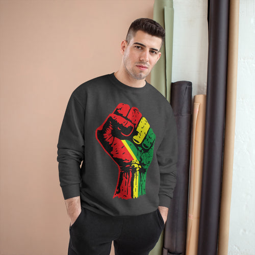 Champion Eco Crewneck Sweatshirt with Black Power Fist