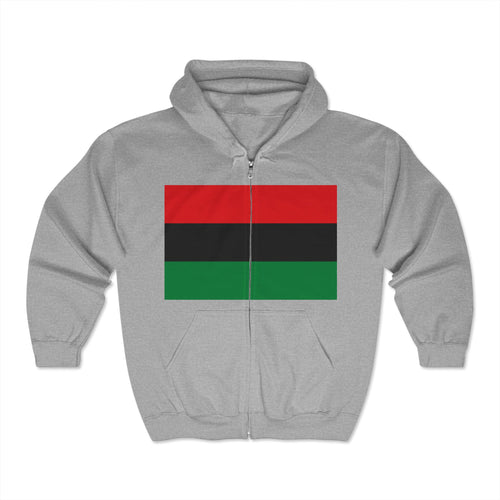 Pan African Flag Unisex Heavy Blend™ Full Zip Hooded Sweatshirt