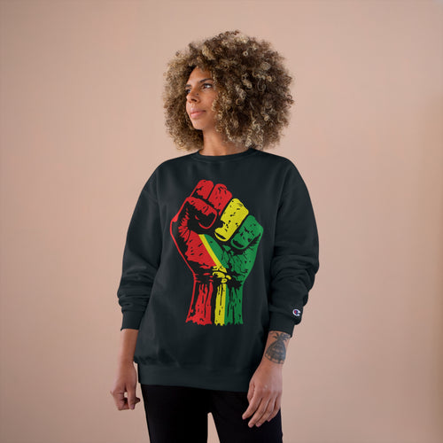 Champion Eco Crewneck Sweatshirt with Black Power Fist