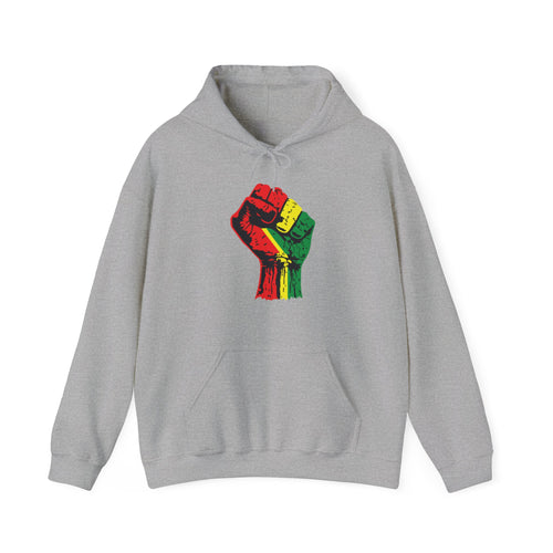 Unisex Heavy Blend Hooded Sweatshirt with Black Power Fist