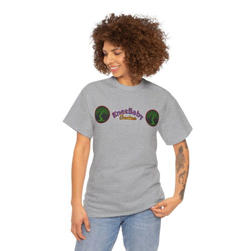 Unisex Heavy Cotton Tee with KneeBaby Creations Logo