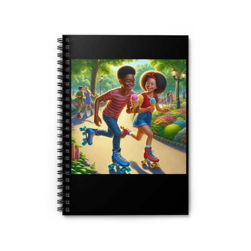 Notebook with Roller Skating Design