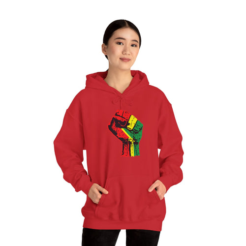 Unisex Heavy Blend Hooded Sweatshirt with Black Power Fist