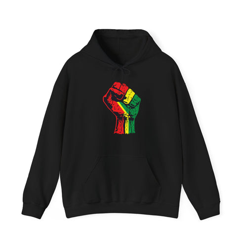 Unisex Heavy Blend Hooded Sweatshirt with Black Power Fist