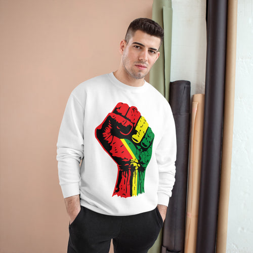 Champion Eco Crewneck Sweatshirt with Black Power Fist