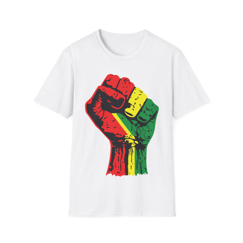 Black Power Fist Unisex Softstyle T-Shirt