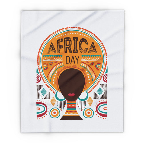 Cozy Fleece Blanket with African Day Picture