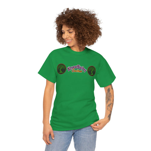 Unisex Heavy Cotton Tee with KneeBaby Creations Logo