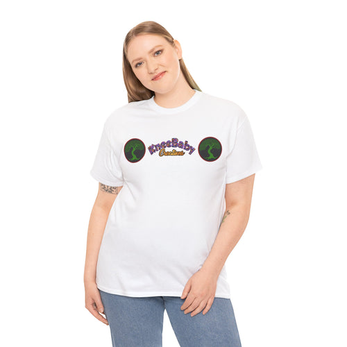 Unisex Heavy Cotton Tee with KneeBaby Creations Logo