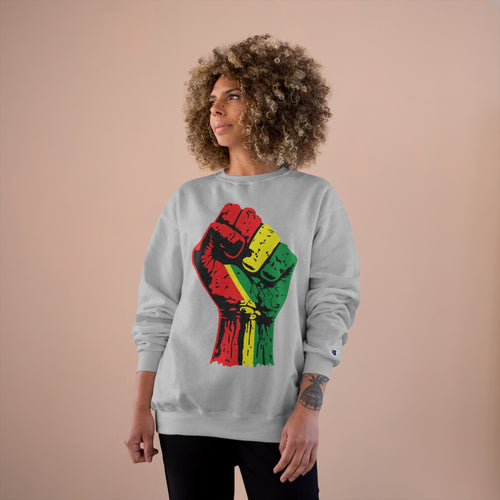 Champion Eco Crewneck Sweatshirt with Black Power Fist