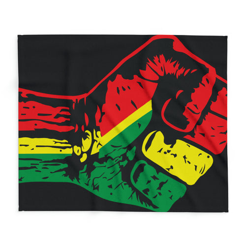 Black Power Fist Arctic Fleece Blanket