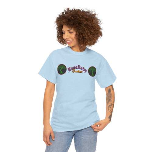 Unisex Heavy Cotton Tee with KneeBaby Creations Logo