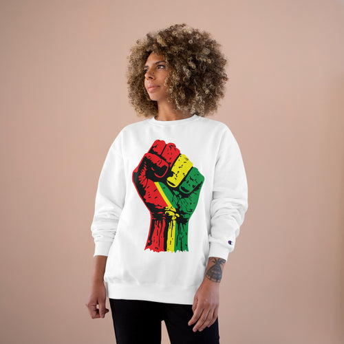 Champion Eco Crewneck Sweatshirt with Black Power Fist