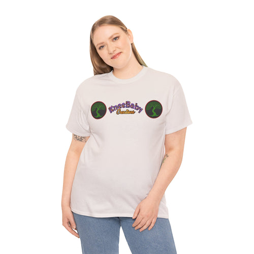 Unisex Heavy Cotton Tee with KneeBaby Creations Logo