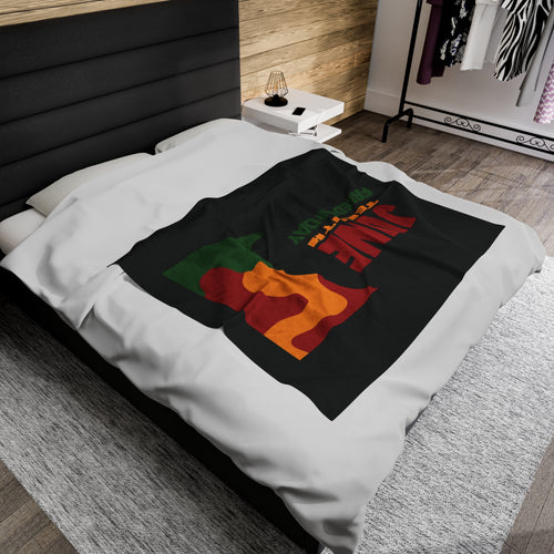 Cozy Fleece Blanket with Juneteenth Logo