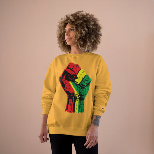 Champion Eco Crewneck Sweatshirt with Black Power Fist