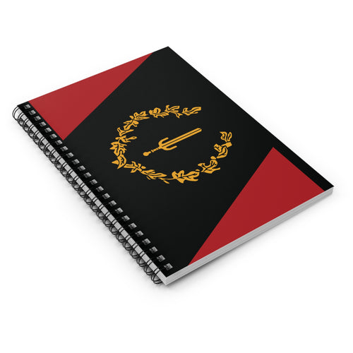 Black Heritage Flag Spiral Notebook - Ruled Line