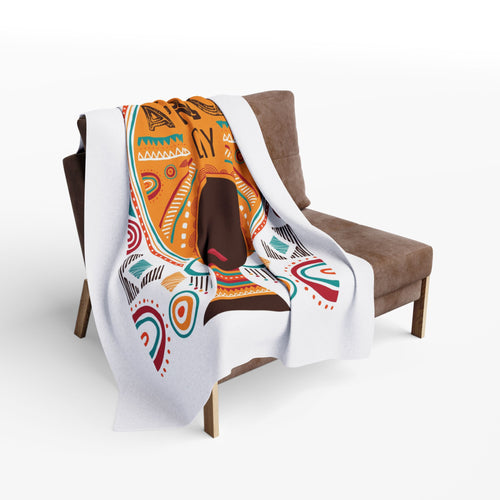 Cozy Fleece Blanket with African Day Picture