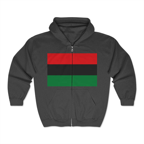 Pan African Flag Unisex Heavy Blend™ Full Zip Hooded Sweatshirt