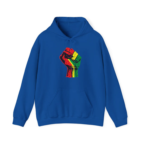 Unisex Heavy Blend Hooded Sweatshirt with Black Power Fist