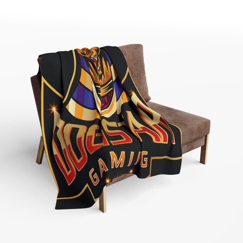 Cozy Fleece Blanket with Dogstar Gaming Logo