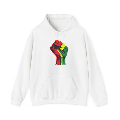 Unisex Heavy Blend Hooded Sweatshirt with Black Power Fist