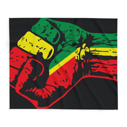 Black Power Fist Arctic Fleece Blanket