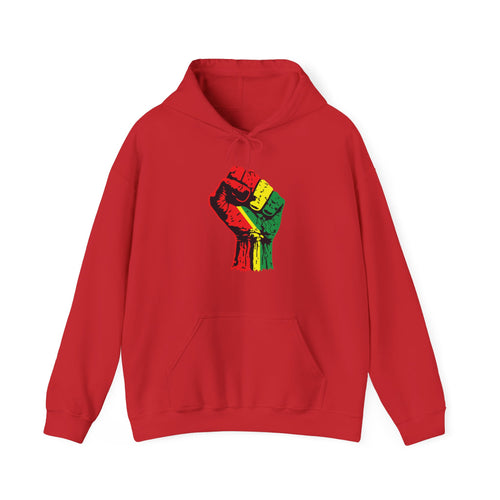 Unisex Heavy Blend Hooded Sweatshirt with Black Power Fist