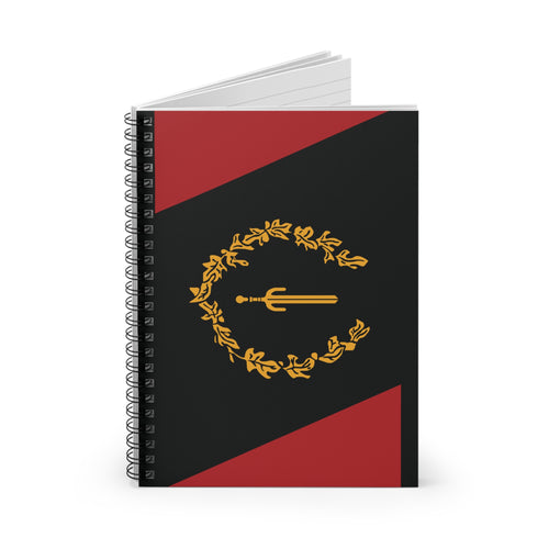 Black Heritage Flag Spiral Notebook - Ruled Line