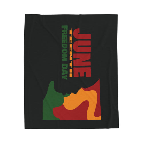 Cozy Fleece Blanket with Juneteenth Logo