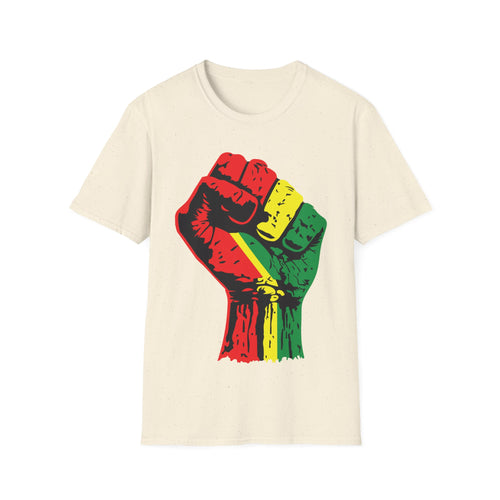 Black Power Fist Unisex Softstyle T-Shirt