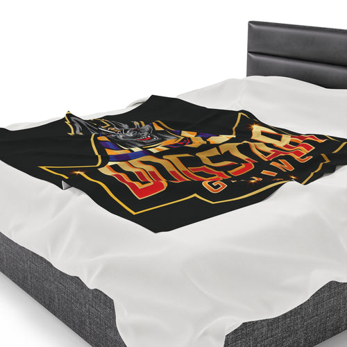 DogStar Gaming Grey Anubis Velveteen Plush Blanket