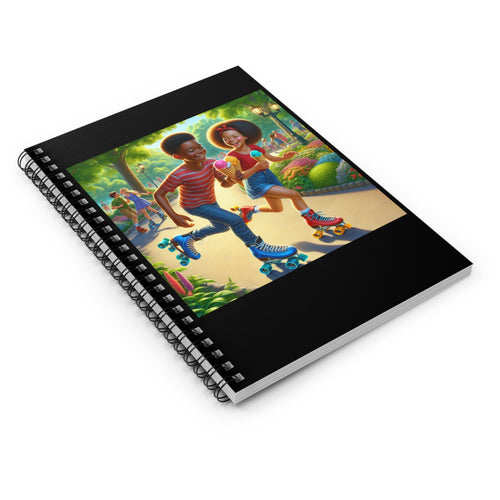 Notebook with Roller Skating Design