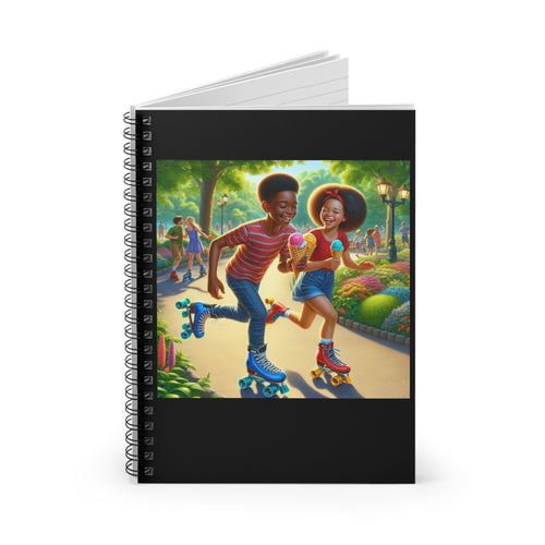 Notebook with Roller Skating Design