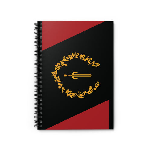 Black Heritage Flag Spiral Notebook - Ruled Line