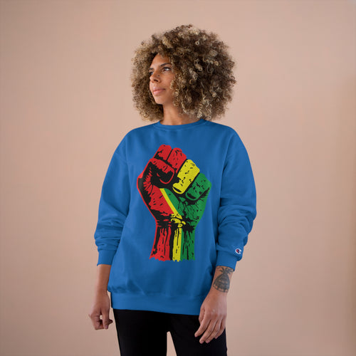 Champion Eco Crewneck Sweatshirt with Black Power Fist