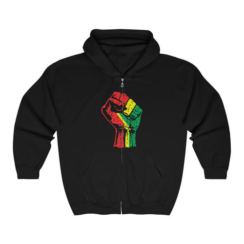 Black Power Fist Unisex Heavy Blend™ Full Zip Hooded Sweatshirt