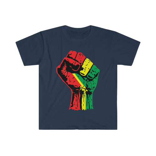 Black Power Fist Unisex Softstyle T-Shirt