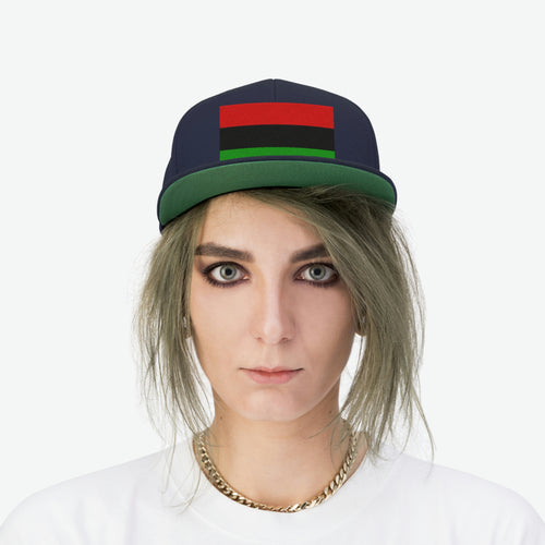 Pan African Flag Unisex Flat Bill Hat