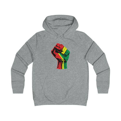 Black Power Fist Girlie College Hoodie