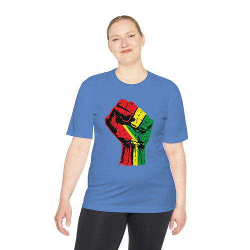 Black Power Fist Unisex Moisture Wicking Tee