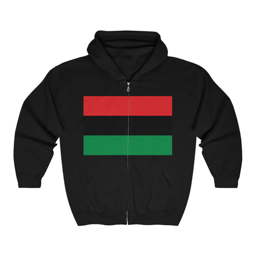 Pan African Flag Unisex Heavy Blend™ Full Zip Hooded Sweatshirt