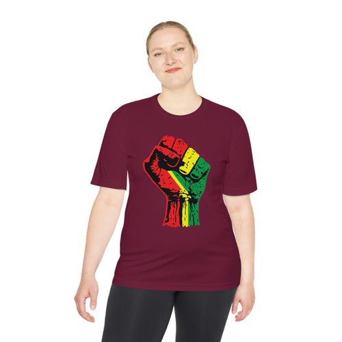 Black Power Fist Unisex Moisture Wicking Tee