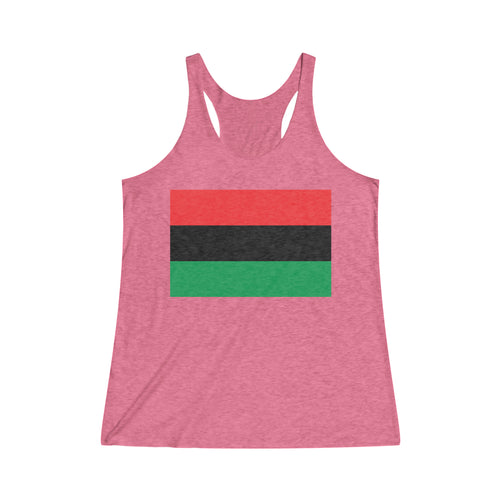 Pan African Flag Women's Tri-Blend Racerback Tank