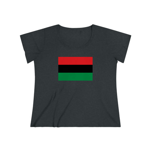 Pan African Flag Women's Curvy Tee