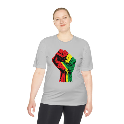 Black Power Fist Unisex Moisture Wicking Tee